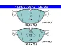 Sada brzdovch destiek ATE ‐ AT LD7267