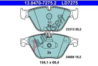 ATE Sada brzdovch destiek ATE Ceramic AT LD7275, 13.0470-7275.2