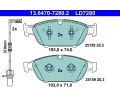 Sada brzdovch destiek ATE ‐ AT LD7280