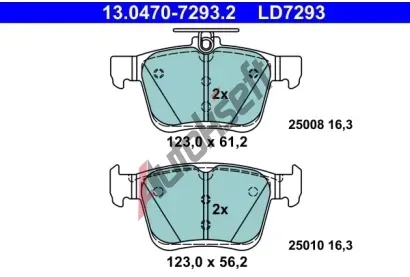 ATE Sada brzdovch destiek ATE Ceramic AT LD7293, 13.0470-7293.2