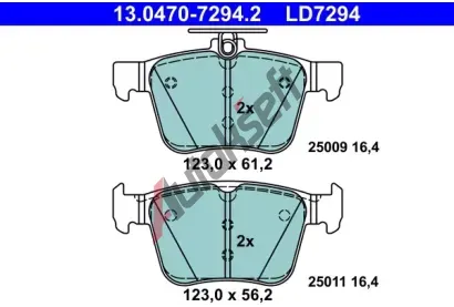 ATE Sada brzdovch destiek ATE Ceramic AT LD7294, 13.0470-7294.2