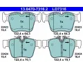 Sada brzdovch destiek ATE ‐ AT LD7316