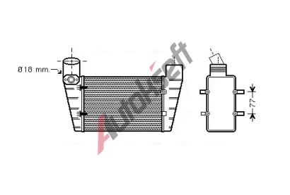AVA QUALITY COOLING Chladi vzduchu intercooler AVA AI4225, AI4225