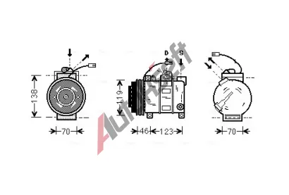 AVA QUALITY COOLING Kompresor - klimatizace AVA AIAK015, AIAK015