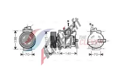 AVA QUALITY COOLING Kompresor klimatizace ** CLEVER FIT ** AVA AIAK284, AIAK284 AVA QUALITY COOLING Kompresor klimatizace ** CLEVER FIT ** AVA AIAK284, AIAK284
