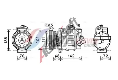 AVA QUALITY COOLING Kompresor klimatizace ** CLEVER FIT ** AVA AIAK359, AIAK359