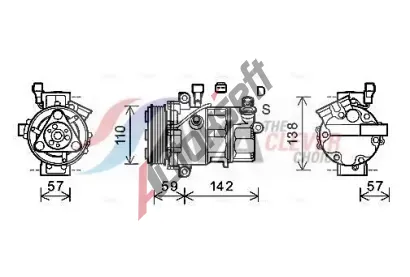 AVA QUALITY COOLING Kompresor klimatizace ** CLEVER FIT ** AVA ALAK127, ALAK127 AVA QUALITY COOLING Kompresor klimatizace ** CLEVER FIT ** AVA ALAK127, ALAK127