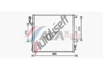 AVA QUALITY COOLING Kondenzátor klimatizace ** CLEVER FIT ** AVA AU5227D, AU5227D AVA QUALITY COOLING Kondenzátor klimatizace ** CLEVER FIT ** AVA AU5227D, AU5227D