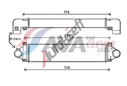 AVA QUALITY COOLING Chladi vzduchu intercooler AVA AUA4218, AUA4218