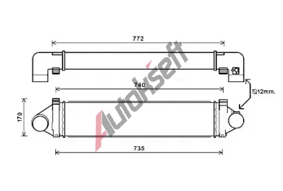AVA QUALITY COOLING Chladi vzduchu intercooler AVA AUA4219, AUA4219