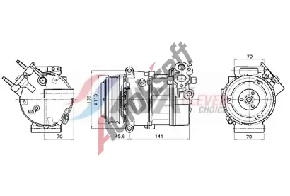 AVA QUALITY COOLING Kompresor klimatizace ** CLEVER FIT ** AVA AUAK354, AUAK354