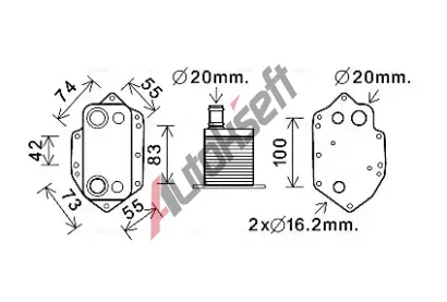 AVA QUALITY COOLING Chladi oleje AVA BW3554, BW3554