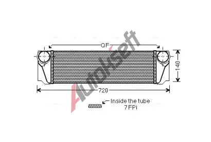 AVA QUALITY COOLING Chladič vzduchu intercooler AVA BW4376, BW4376 AVA QUALITY COOLING Chladič vzduchu intercooler AVA BW4376, BW4376