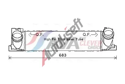 AVA QUALITY COOLING Chladič vzduchu intercooler AVA BW4467, BW4467 AVA QUALITY COOLING Chladič vzduchu intercooler AVA BW4467, BW4467