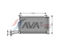 Kondenztor klimatizace AVA QUALITY COOLING ‐ AVA BW5264D