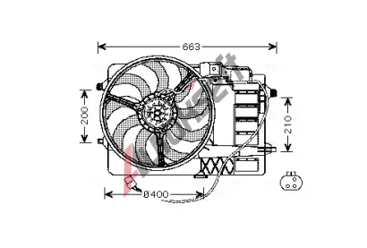 AVA QUALITY COOLING Vtrk chlazen motoru AVA BW7516, BW7516