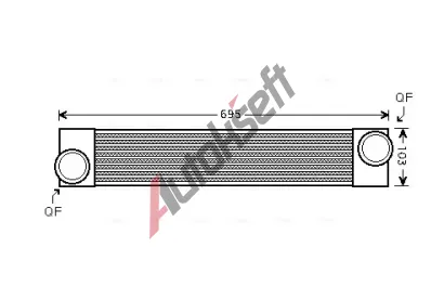 AVA QUALITY COOLING Chladi� vzduchu intercooler AVA BWA4346, BWA4346