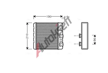 AVA QUALITY COOLING Výměník tepla vnitřního vytápění AVA BWA6211, BWA6211  AVA QUALITY COOLING Výměník tepla vnitřního vytápění AVA BWA6211, BWA6211