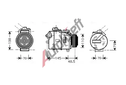AVA QUALITY COOLING Kompresor klimatizace AVA BWAK309, BWAK309 AVA QUALITY COOLING Kompresor klimatizace AVA BWAK309, BWAK309