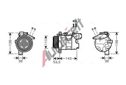 AVA QUALITY COOLING Kompresor klimatizace AVA BWAK321, BWAK321