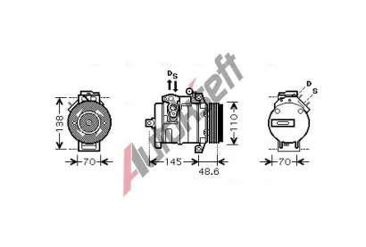 AVA QUALITY COOLING Kompresor klimatizace AVA BWAK334, BWAK334