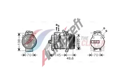 AVA QUALITY COOLING Kompresor klimatizace ** CLEVER FIT ** AVA BWAK345, BWAK345