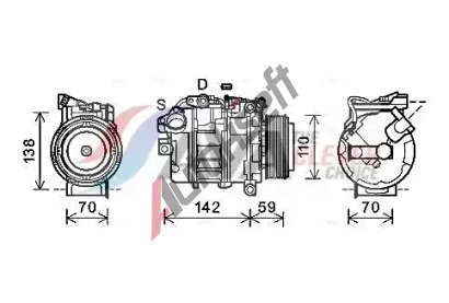 AVA QUALITY COOLING Kompresor klimatizace ** CLEVER FIT ** AVA BWAK418, BWAK418