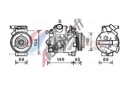 AVA QUALITY COOLING Kompresor klimatizace ** CLEVER FIT ** AVA BWAK444, BWAK444 AVA QUALITY COOLING Kompresor klimatizace ** CLEVER FIT ** AVA BWAK444, BWAK444