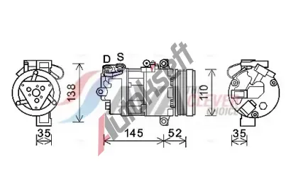 AVA QUALITY COOLING Kompresor klimatizace ** CLEVER FIT ** AVA BWAK545, BWAK545