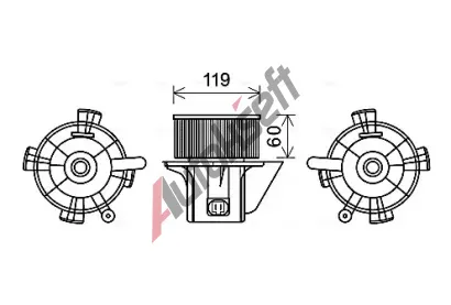 AVA QUALITY COOLING Vnitn ventiltor AVA CN8299, CN8299