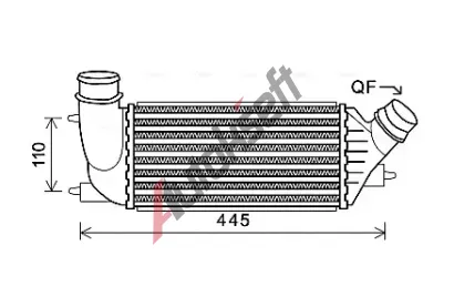 AVA QUALITY COOLING Chladi vzduchu intercooler AVA CNA4270, CNA4270