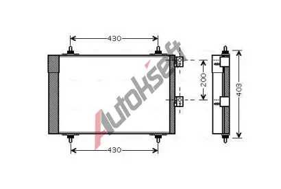 AVA QUALITY COOLING Kondenztor klimatizace AVA CNA5241D, CNA5241D