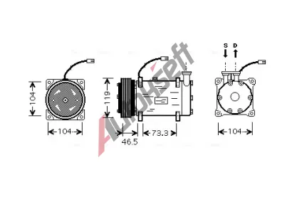 AVA QUALITY COOLING Kompresor klimatizace AVA CNAK030, CNAK030