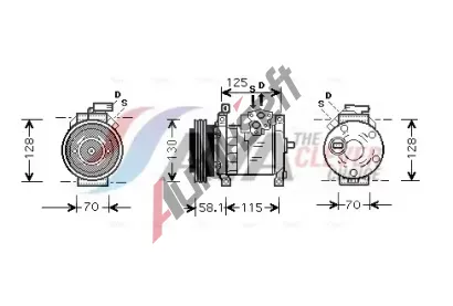 AVA QUALITY COOLING Kompresor klimatizace AVA CRAK094, CRAK094