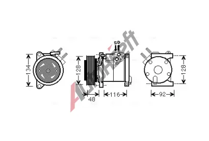 AVA QUALITY COOLING Kompresor klimatizace AVA CRAK102, CRAK102  AVA QUALITY COOLING Kompresor klimatizace AVA CRAK102, CRAK102