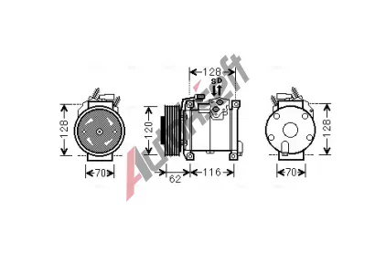 AVA QUALITY COOLING Kompresor klimatizace AVA CRAK109, CRAK109 AVA QUALITY COOLING Kompresor klimatizace AVA CRAK109, CRAK109