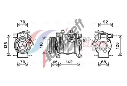 AVA QUALITY COOLING Kompresor klimatizace ** CLEVER FIT ** AVA CRAK128, CRAK128 AVA QUALITY COOLING Kompresor klimatizace ** CLEVER FIT ** AVA CRAK128, CRAK128