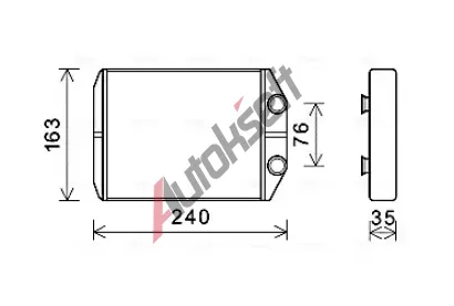 AVA QUALITY COOLING Výměník tepla vnitřního vytápění AVA DAA6014, DAA6014  AVA QUALITY COOLING Výměník tepla vnitřního vytápění AVA DAA6014, DAA6014
