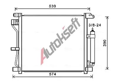 AVA QUALITY COOLING Kondenztor klimatizace AVA DN5403D, DN5403D