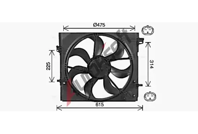 AVA QUALITY COOLING Vtrk chlazen motoru AVA DN7540, DN7540