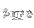 Kompresor klimatizace AVA QUALITY COOLING ‐ AVA DNAK386