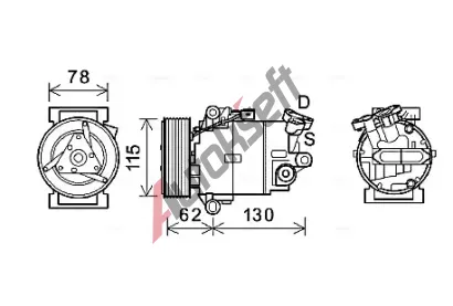 AVA QUALITY COOLING Kompresor klimatizace AVA DNAK386, DNAK386
