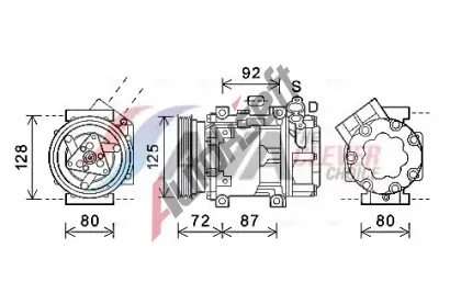 AVA QUALITY COOLING Kompresor klimatizace ** CLEVER FIT ** AVA DNAK429, DNAK429 AVA QUALITY COOLING Kompresor klimatizace ** CLEVER FIT ** AVA DNAK429, DNAK429