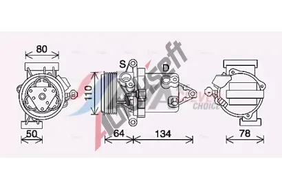 AVA QUALITY COOLING Kompresor klimatizace ** CLEVER FIT ** AVA DNAK437, DNAK437 AVA QUALITY COOLING Kompresor klimatizace ** CLEVER FIT ** AVA DNAK437, DNAK437