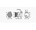 Kompresor klimatizace AVA QUALITY COOLING ‐ AVA DWAK071