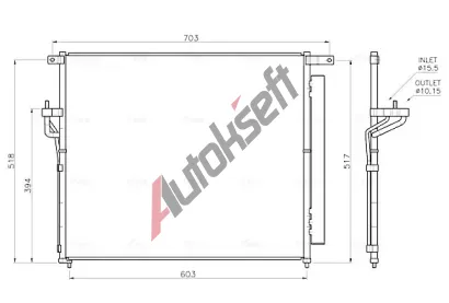 AVA QUALITY COOLING Kondenztor klimatizace AVA FD5706D, FD5706D