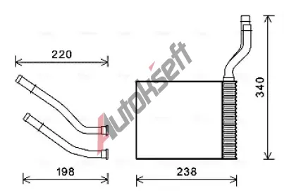 AVA QUALITY COOLING Výměník tepla vnitřního vytápění AVA FD6464, FD6464  AVA QUALITY COOLING Výměník tepla vnitřního vytápění AVA FD6464, FD6464