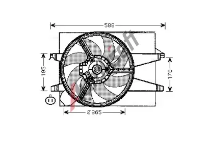 AVA QUALITY COOLING Vtrk chlazen motoru AVA FD7541, FD7541