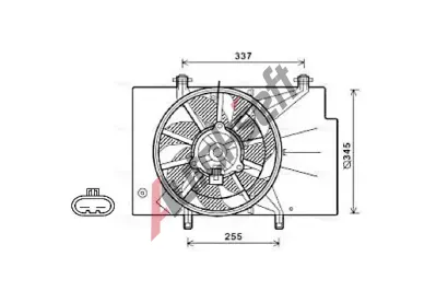 AVA QUALITY COOLING Vtrk chlazen motoru AVA FD7557, FD7557