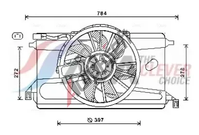 AVA QUALITY COOLING Větrák chlazení motoru AVA FD7561, FD7561 AVA QUALITY COOLING Větrák chlazení motoru AVA FD7561, FD7561